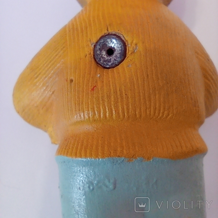 Мишка, губна гармошка, пищалка, стара іграшка СРСР, фото №3