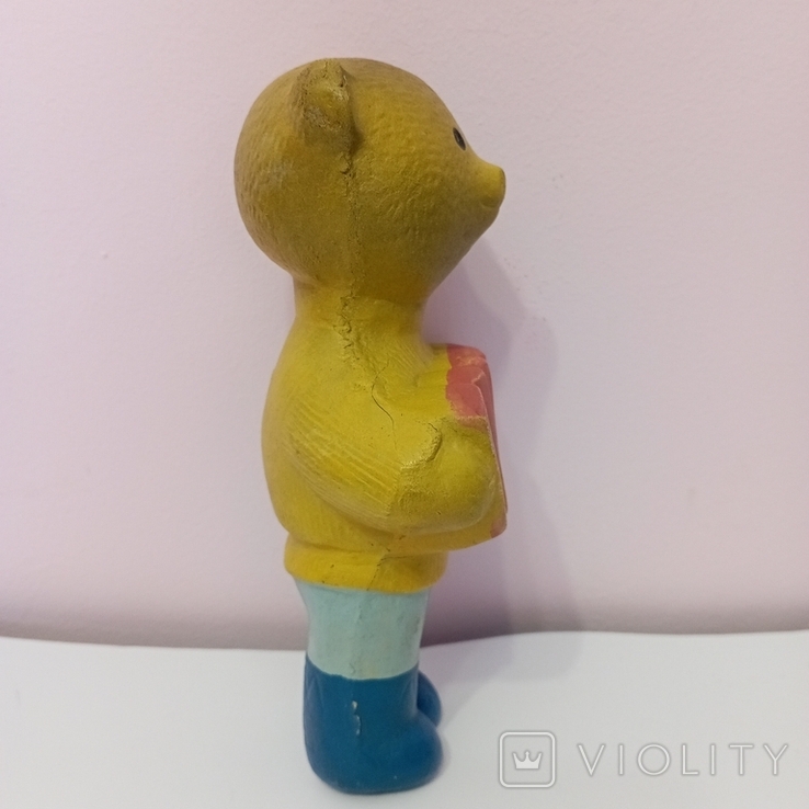 Мишка, губна гармошка, пищалка, стара іграшка СРСР, фото №6