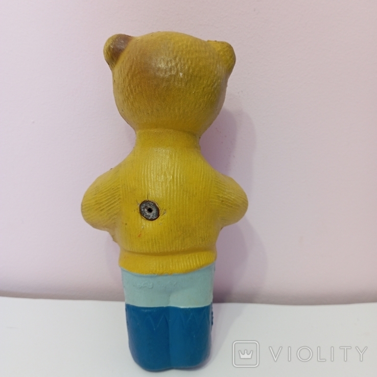 Мишка, губна гармошка, пищалка, стара іграшка СРСР, фото №8