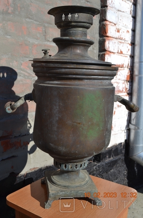 Tula samovar Batashev in Tula. Royal. On firewood, coals. For 6 liters. 1850, photo number 4