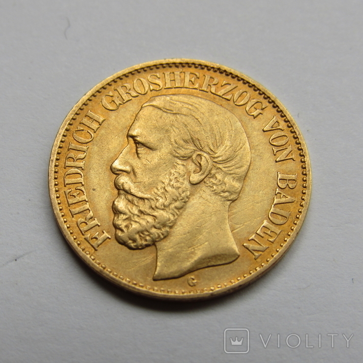 10 марок 1876 г. Баден, фото №4