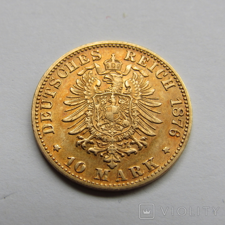 10 марок 1876 г. Баден, фото №5
