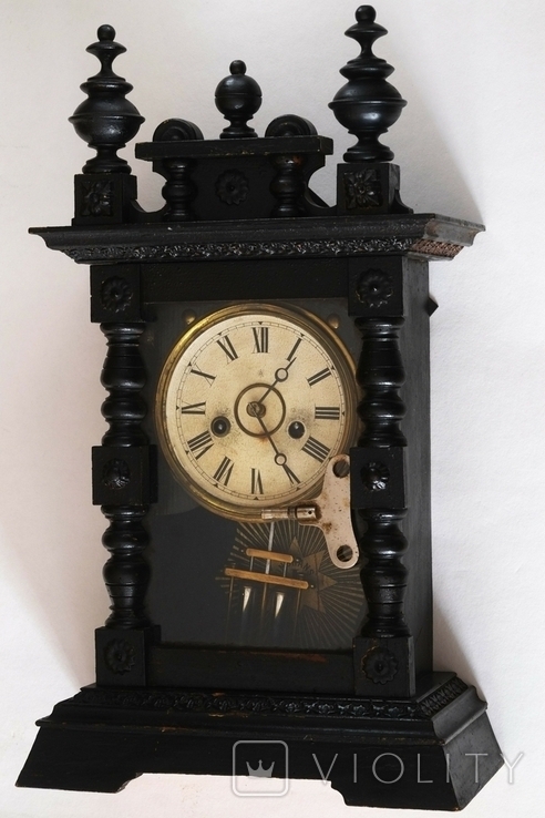 JUNGHANS wall clock with chime workers 1890 year VIOLITY