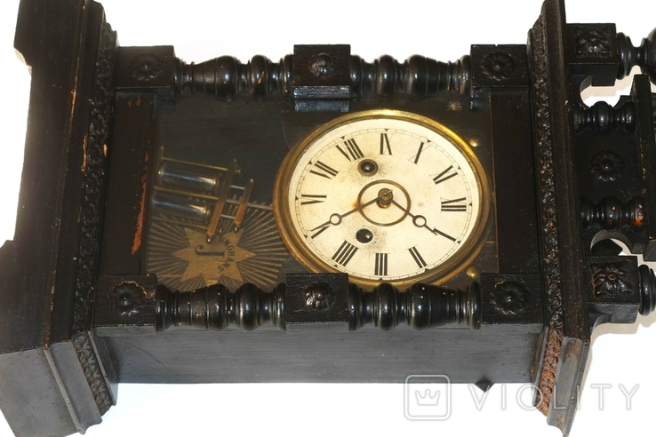 JUNGHANS wall clock with chime workers 1890 year, photo number 4