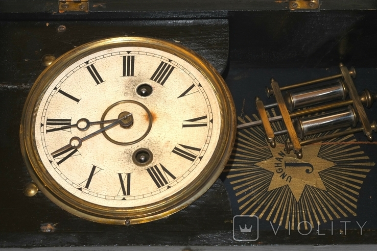 JUNGHANS wall clock with chime workers 1890 year, photo number 7