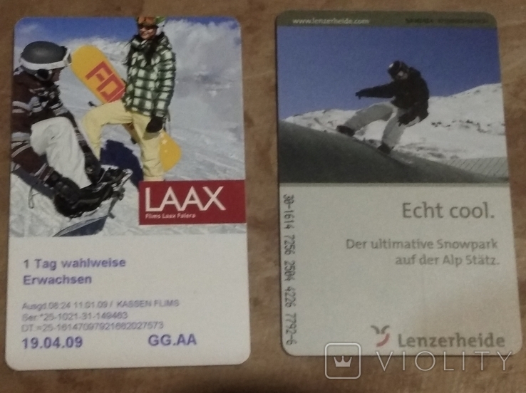 Plastic cards of Switzerland LAAX, photo number 2