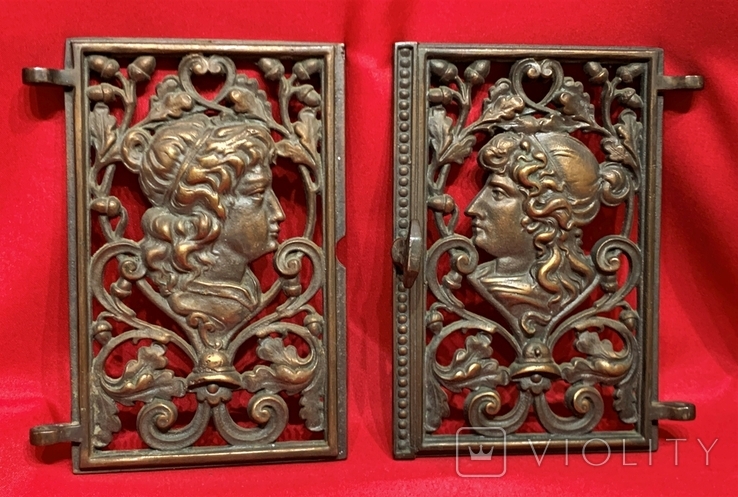 Openwork doors for a fireplace in bas-relief Baroque, cast iron, Germany, photo number 2