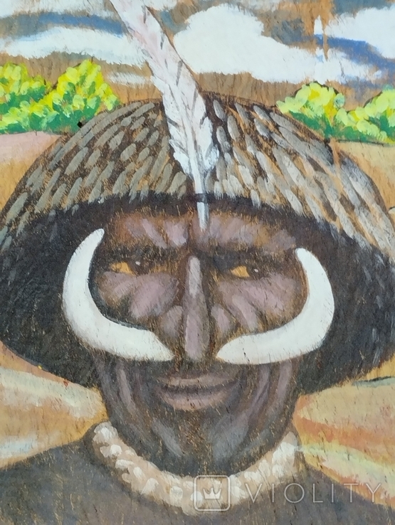Картина на кокосовом полотне . Papua ,, фото №6