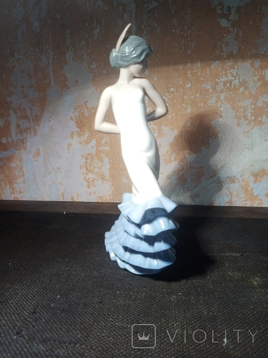 Фарфоровая статуэтка Танцовщица Фламенко Lladro Nao. Ручная работа 1983 Испания, фото №4