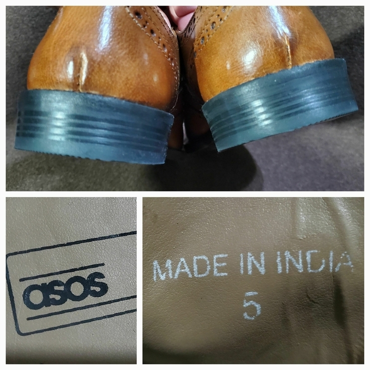 Кожаные туфли, броги, ASOS ( p 36.6 / 25.5 см ), numer zdjęcia 9