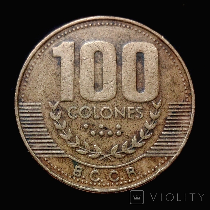Коста-Рика 100 колонов 1999 г., фото №2