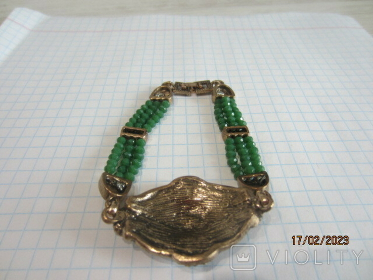Ethnic bracelet in the style of the Ottoman Empire, enamel, chrysoprase, ruby, photo number 10