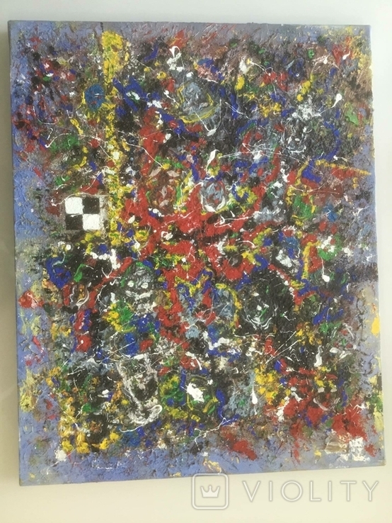 Картина холст, акрил, "Настроение" Абстракция. 50 х 40 см., фото №3