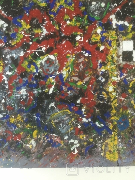 Картина холст, акрил, "Настроение" Абстракция. 50 х 40 см., фото №6