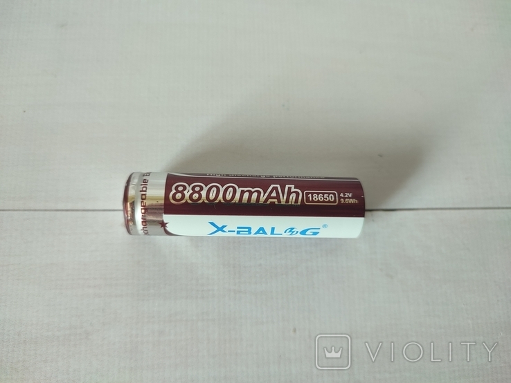 Аккумулятор Li-ion X-Balog 18650 8800 mAh 4.2 V, фото №2