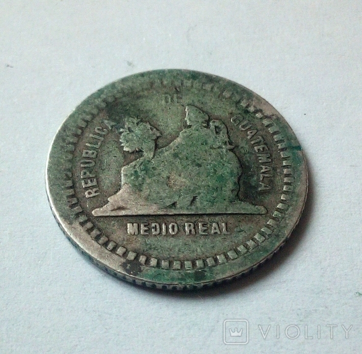 Гватемала 1/2 реала 1880 г., фото №6