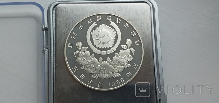Срібна монета Кореї 1988 року. Велоспорт., фото №9