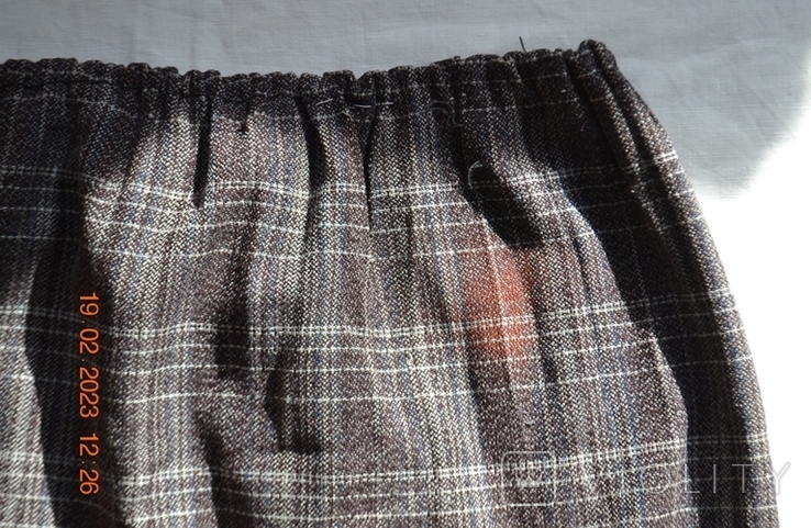 Old Ukrainian skirt, skirt. Length 57 cm. In the belt 47 cm. No. 3, photo number 6