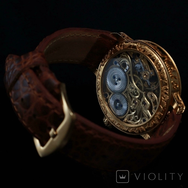 Вінтажний годинник скелетон Wаndolec з механізмом International Watch Company IWC Swiss, фото №8