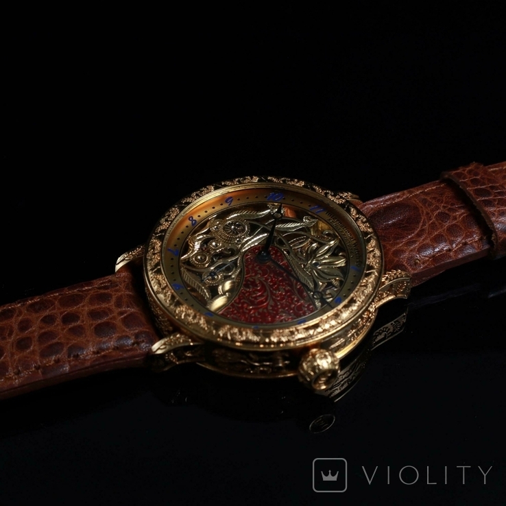 Вінтажний годинник скелетон Wаndolec з механізмом International Watch Company IWC Swiss, фото №9