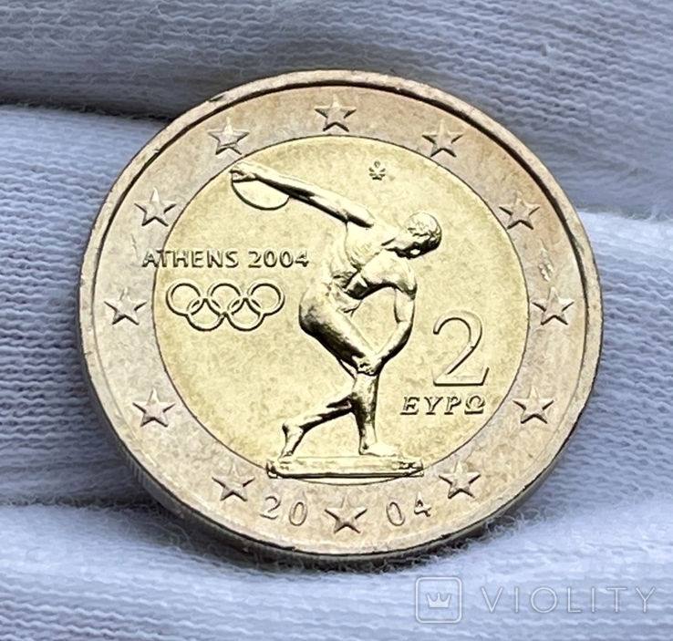 Греція 2 євро, 2004. XXVIII літні Олімпійські ігри, Афіни 2004. UNC., фото №5