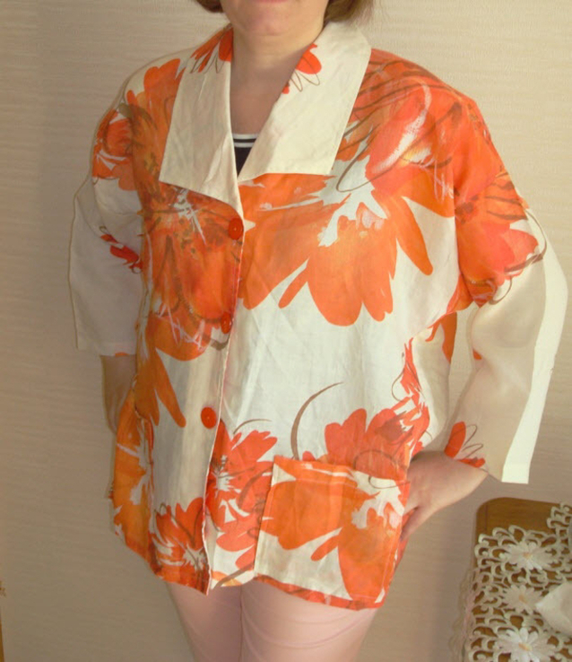 ML original Льняной Стильный пиджак женский в цветочный принт Германия, фото №4