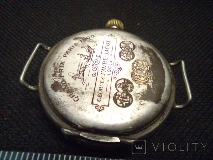 Часы 84 проба 875 GEORGES FAVRE - JACOT Механизм locle Швейцария серебро, фото №9
