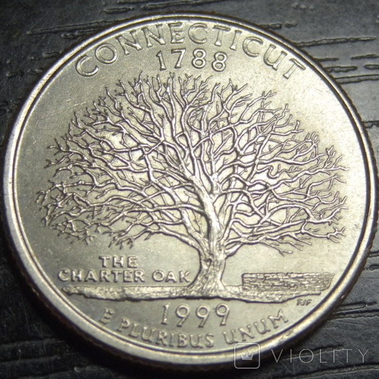 25 центів 1999 P США Коннектікут, фото №2