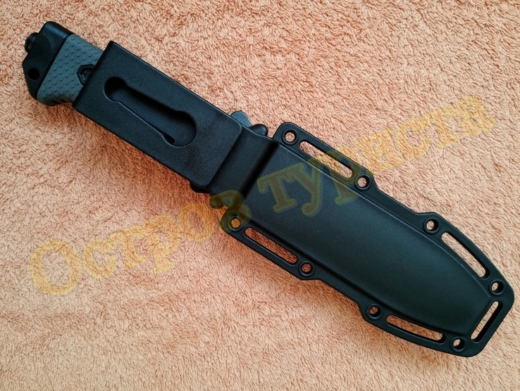 Тактический нож Cоlumbia 4038A Grey c пилой компасом огнивом точилкой стеклобоем 27 см, photo number 8
