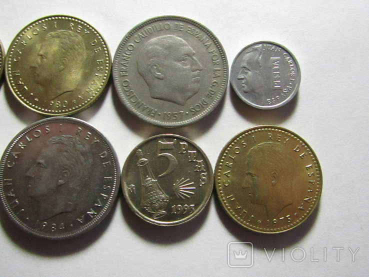 Монети Іспанії 10шт. (всі різні), фото №9
