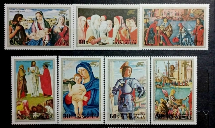 Монголия 1972 Живопись Картины венецианских мастеров 5 марок