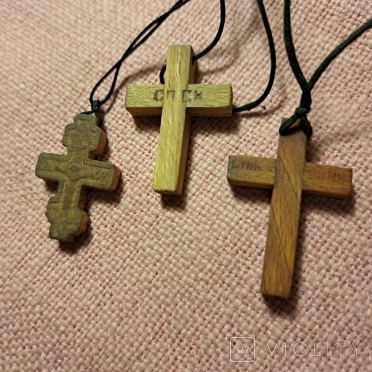 Деревянный крест распятие, крест дерево 3 шт, фото №5
