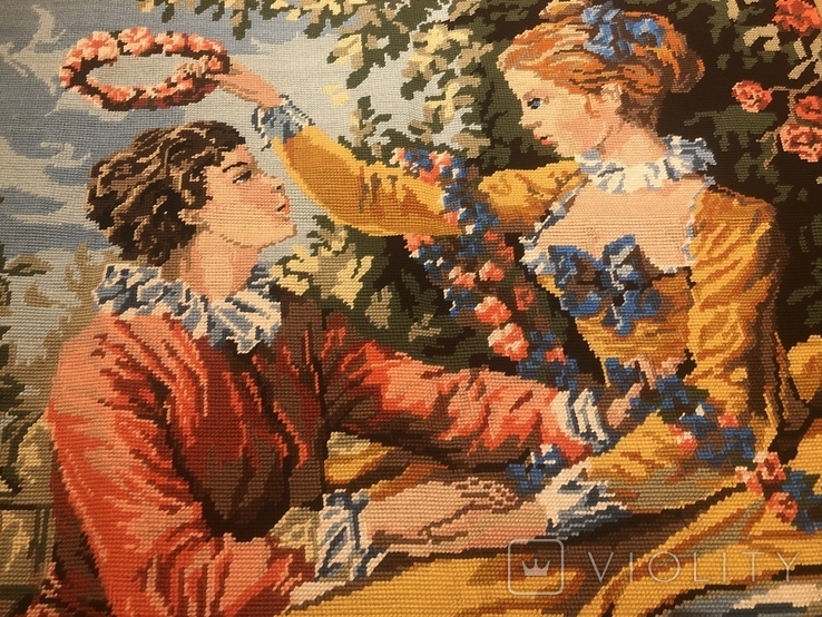 Embroidered painting "Lovers" (France)