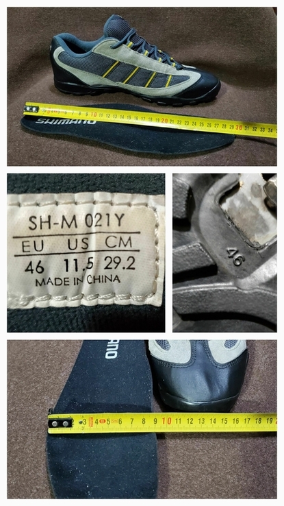 Вело туфли, Shimano SH-M021Y ( р 46 / 29.2 см ), numer zdjęcia 3