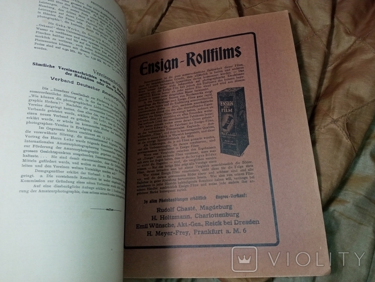 1909 6 журнал по Фотографии на немецком Реклама, фото №12