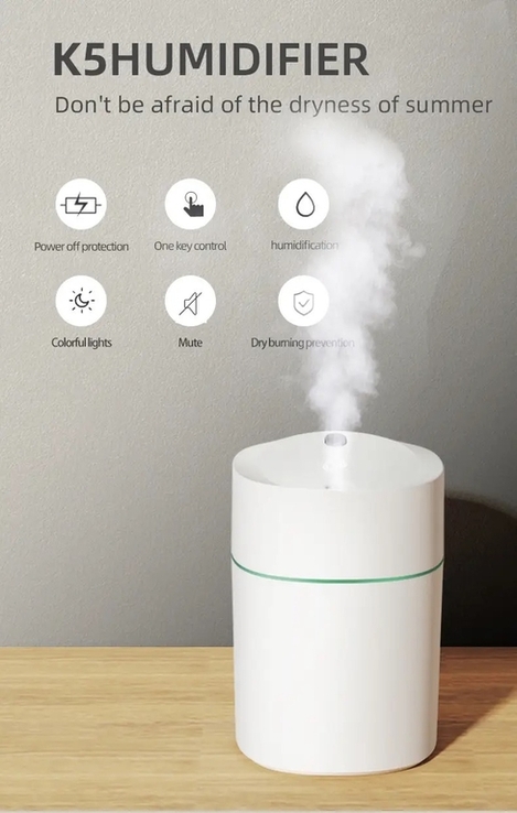 Портативный увлажнитель воздуха K5Humidifier, фото №3