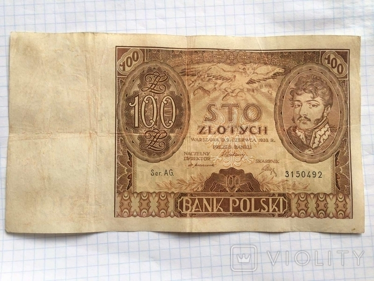 100 злотих 1932 рік Польща, фото №2