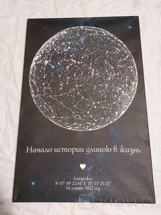 Интересная картина карта звёздного неба для декора, фото №8