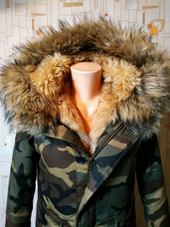 Тепла жіноча куртка типу натовської N2B камуфляж хутро р-р XS, photo number 5