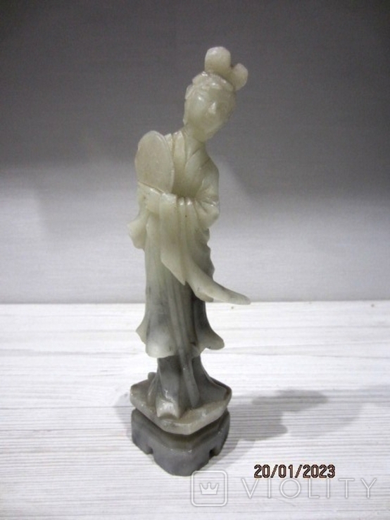 Vintage figurine geisha jade jade 326 gr, photo number 2