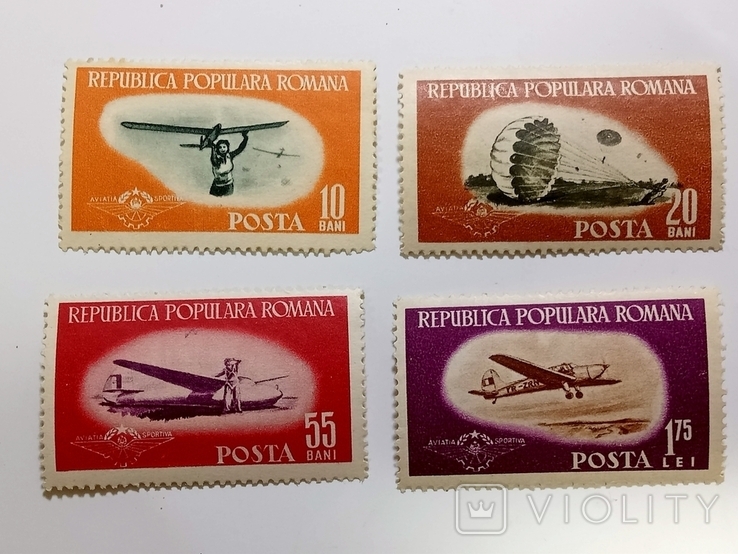 Румыния Серия Авиация Авиаспорт 1953 г, photo number 2