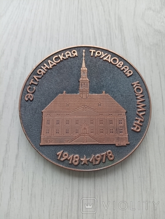 Table Medal "Estonian Labour Commune 1918-1978", photo number 2