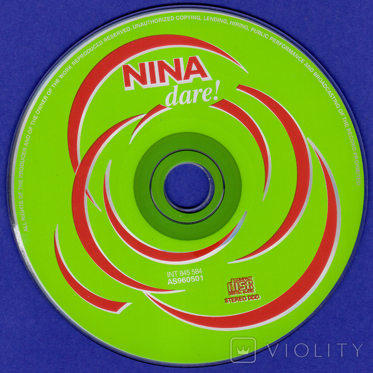 CD Nina 1995г. ''dare!'' Unofficial., фото №4