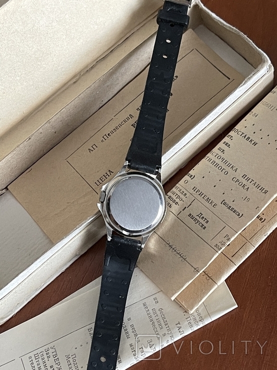 Годинник Заря новий в коробці з документами: кварцові, не працює, фото №5