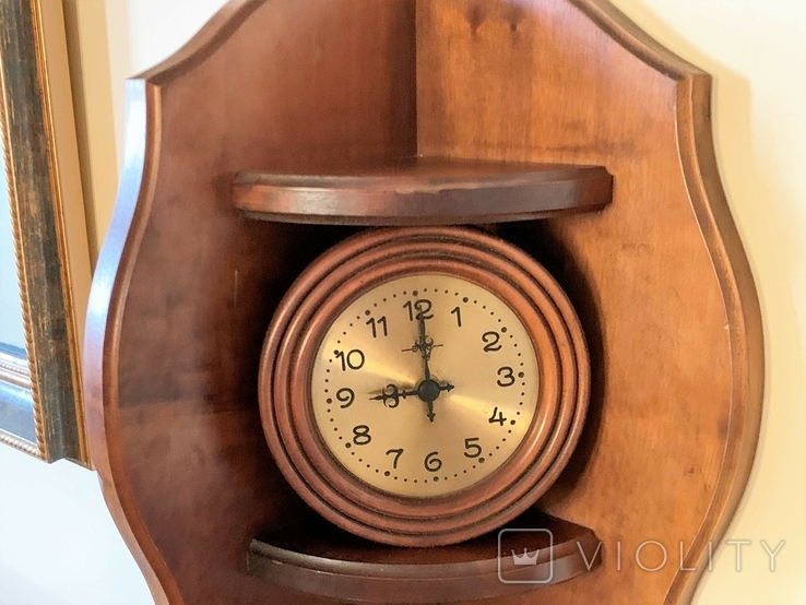 Watch Vintage Corner Mount Solid Wood Germany, photo number 3