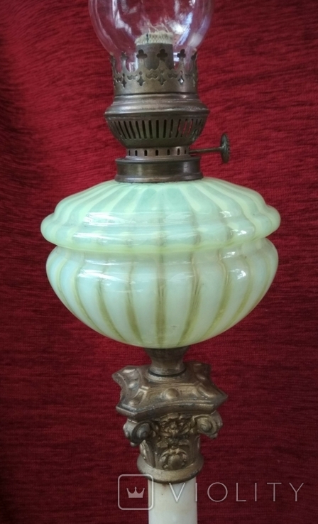 Старинная керосиновая лампа Космос Бреннер, фото №4