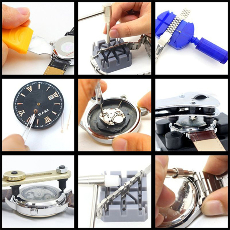 Набор часовщика, инструменты для ремонта часов, 40шт в кейсе, фото №3