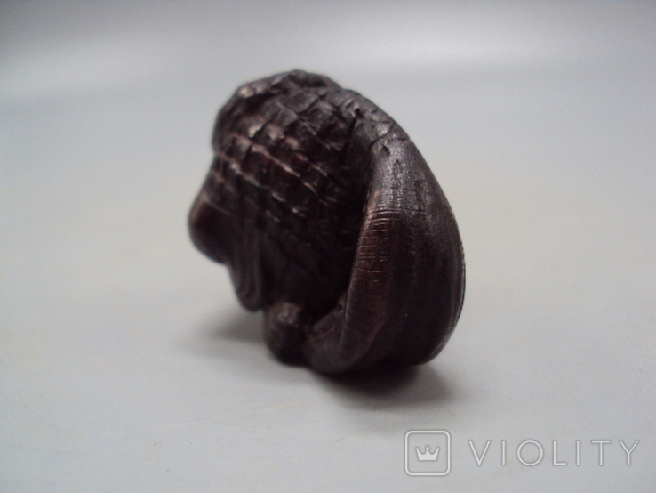 Netsuke figure, bone, mammoth tusk, miniature, fish, fish, carving, height: 3.3 cm, weight: 26.41 g, photo number 9