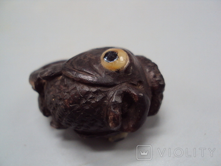 Netsuke figure, bone, mammoth tusk, miniature, fish, fish, carving, height: 3.3 cm, weight: 26.41 g, photo number 10
