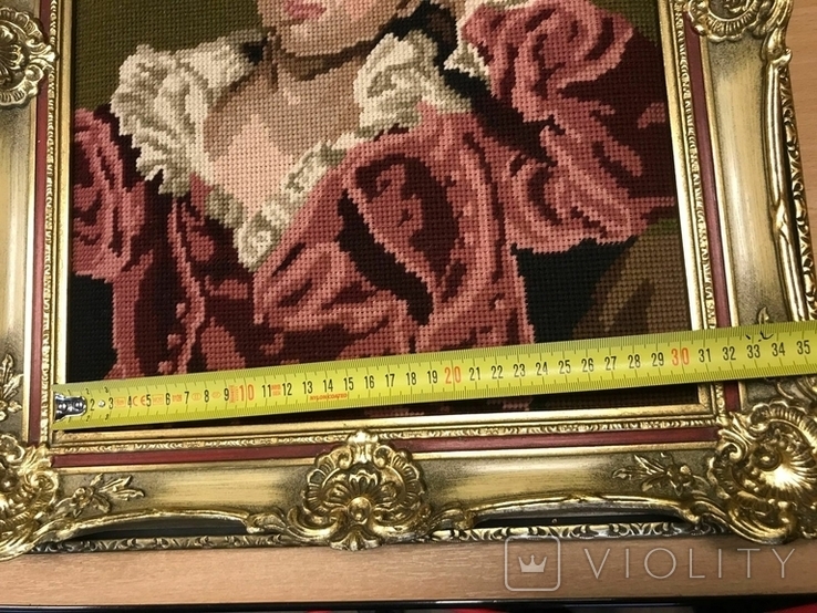 Картина "Юність" шовкографія, в позолоченій рамі Європа лот №20, фото №5